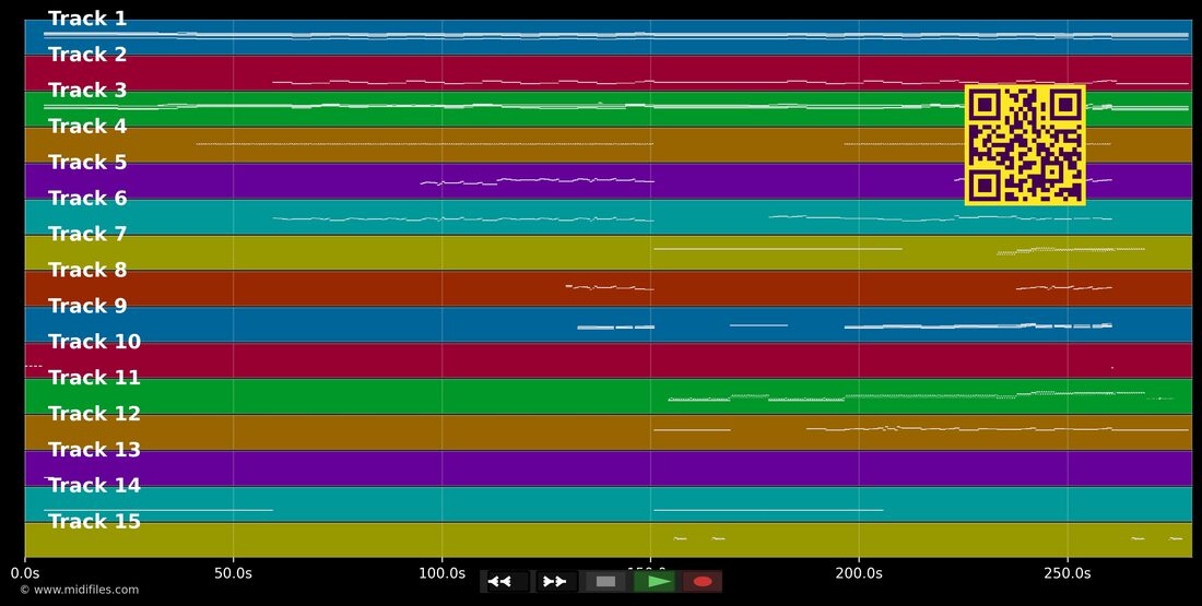 Feel the dragon — In the style of Schiller: multitrack MIDI piano roll