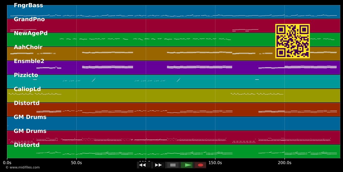 Running Up That Hill — Within Temptation: multitrack MIDI piano roll