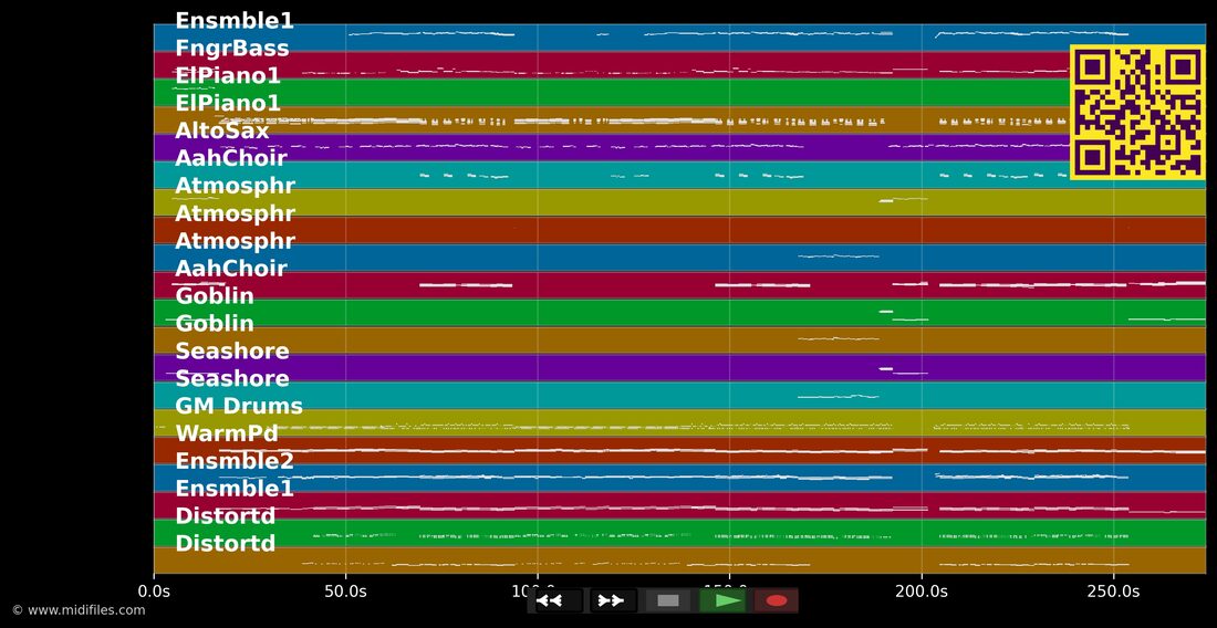 Eisblumen — Subway To Sally: multitrack MIDI piano roll
