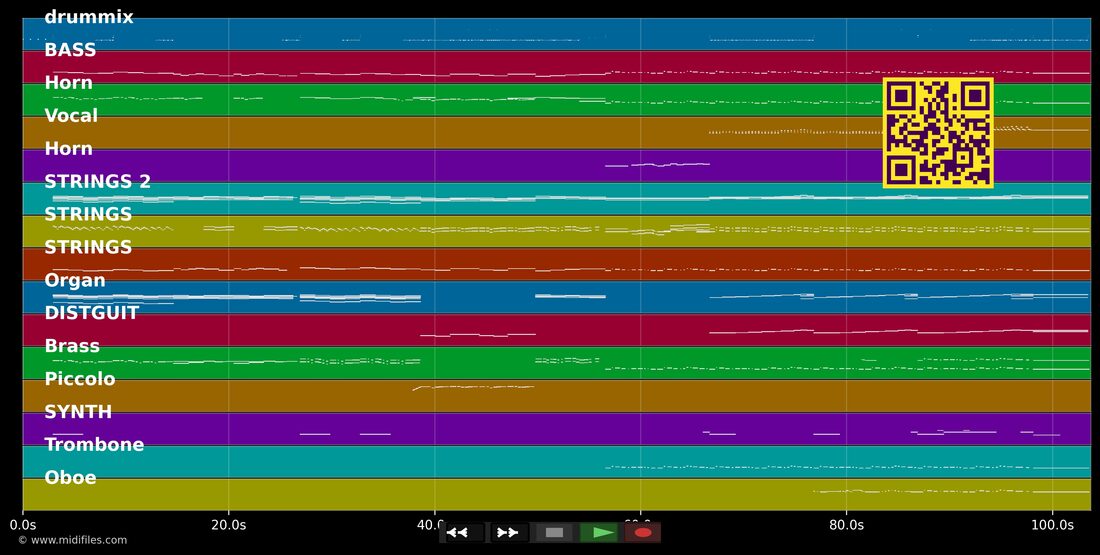 Ouverture — Tanz der Vampire (Musical, AT): multitrack MIDI piano roll