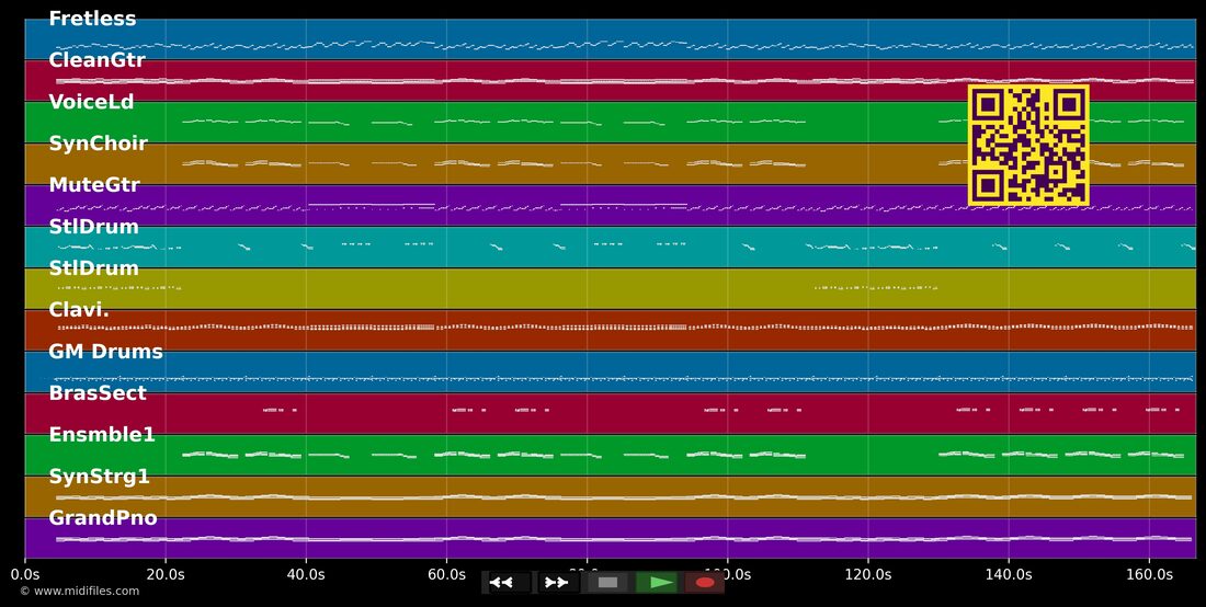 Calendar Song (January, February...) — Boney M. : piano roll MIDI multipiste
